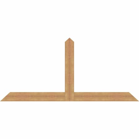 Ekena Millwork Portland Timber Gable Bracket, Western Red Cedar, 84"W x 38"H x 1 1/2"D x 5 1/2"F, 11/12 Pitch GBW084X38X0206POR00SWR